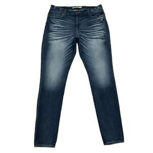 Big Star Liv Embroidered Western Cowgirl Mid Rise Skinny Denim Jeans Women Sz 33